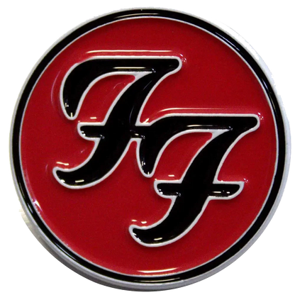 Pin's Foo Fighters rouge et noir - badge métallique officiel Rock Off