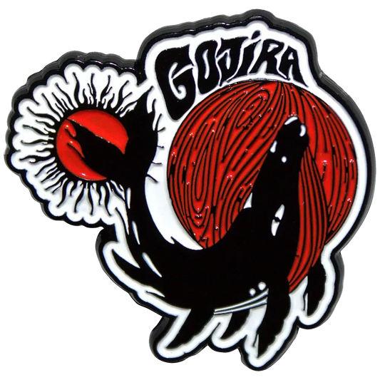 Pin's Gojira - From Mars to Sirius blanc et rouge - badge métallique officiel Rock Off