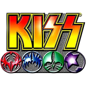 Pin Badge Kiss - Logo + icons