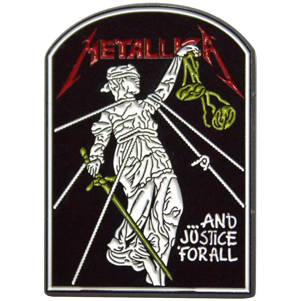 Pin's Metallica - ...And Justice for All - badge métallique officiel Rock Off