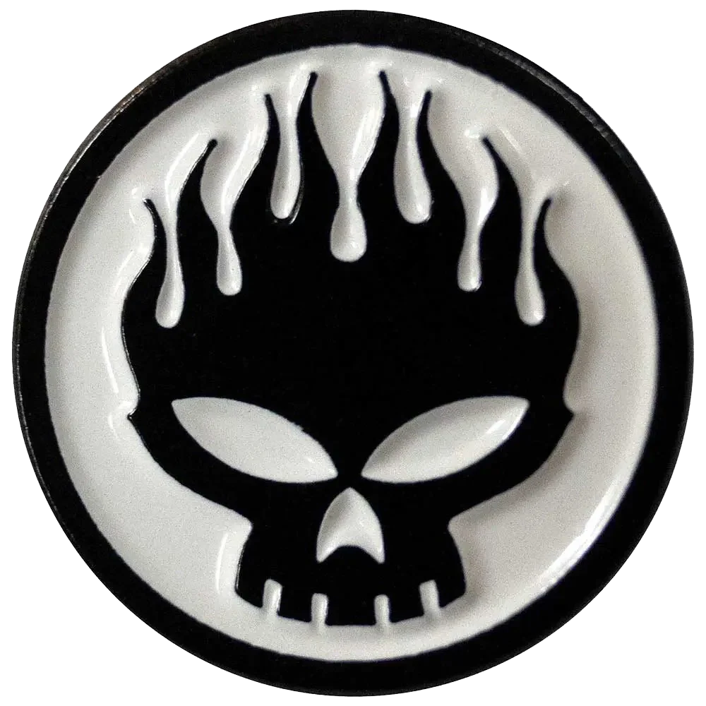 Pin logo Offspring blanc et noir - badge métallique officiel Rock Off