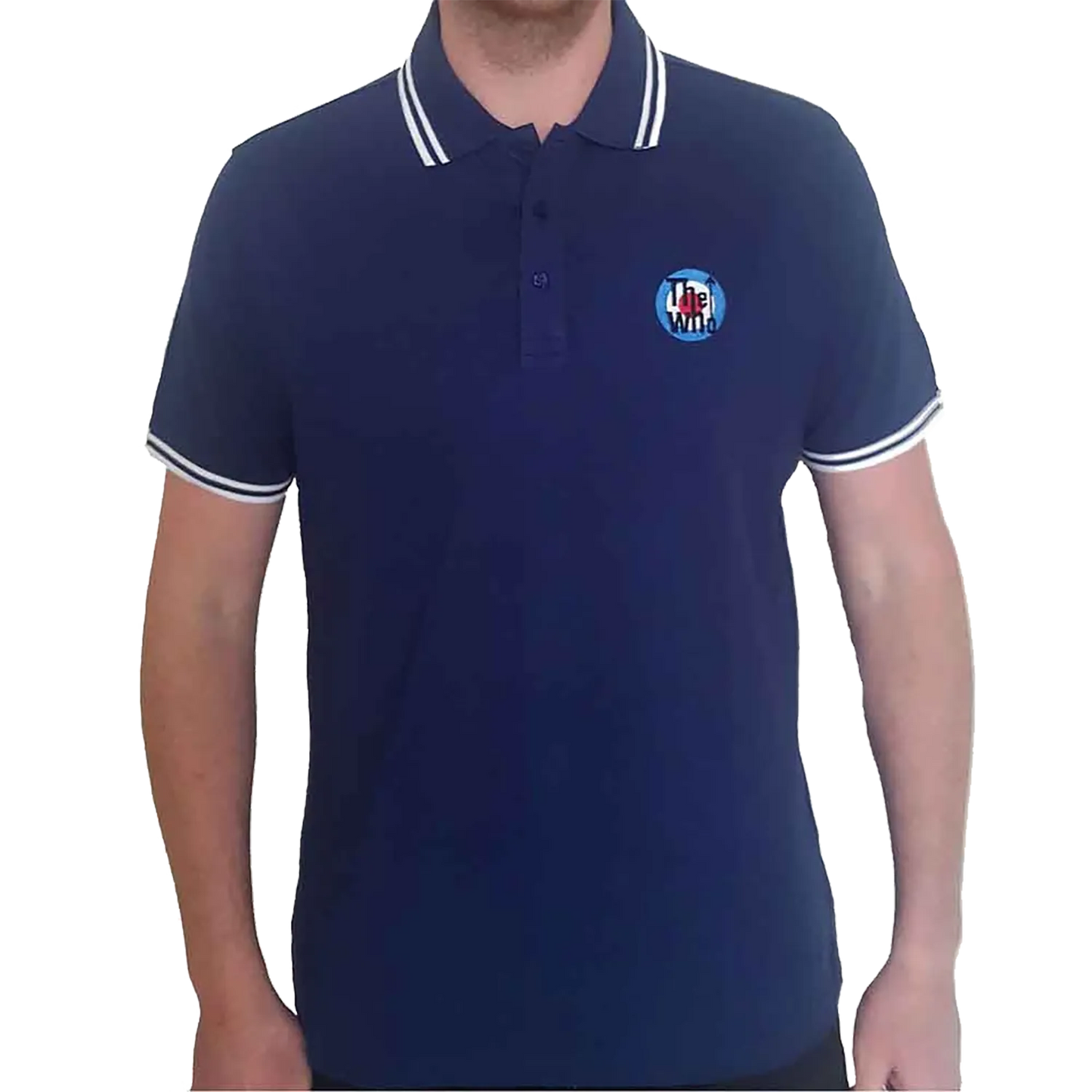 Polo The Who Target bleu marine avec logo brodé | The Who Target navy blue polo shirt with embroidered logo