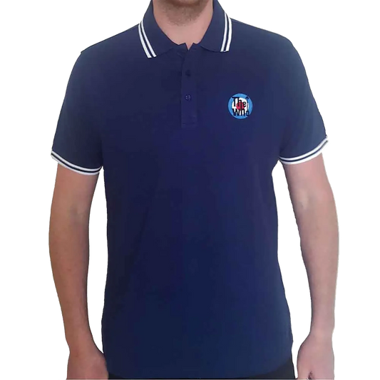Polo The Who Target bleu marine avec logo brodé | The Who Target navy blue polo shirt with embroidered logo