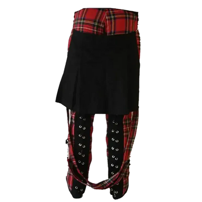 Pantalon écossais tartan avec jupe amovible (dos)