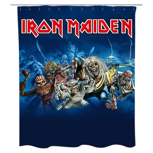 Rideau de Douche Iron Maiden - Eddie à travers les époques