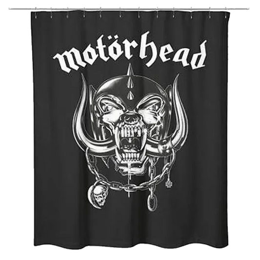 Motif Snaggletooth sur rideau de douche Motörhead 180x200 cm