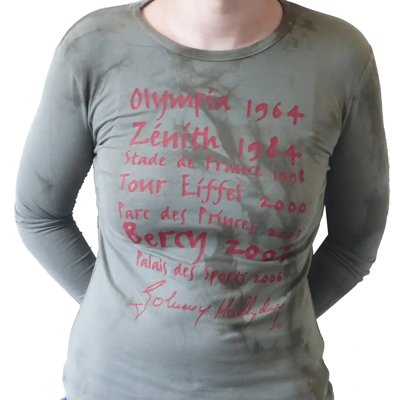 T-shirt Femme Johnny Hallyday - Tournées [manches longues]
