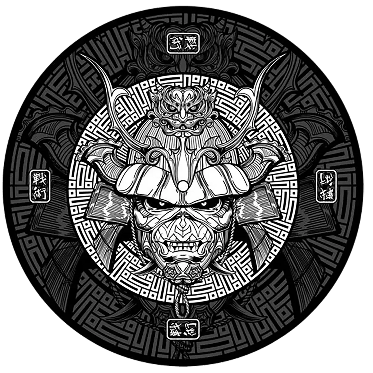 slipmat for vinyl records Iron Maiden 1 - Samourai