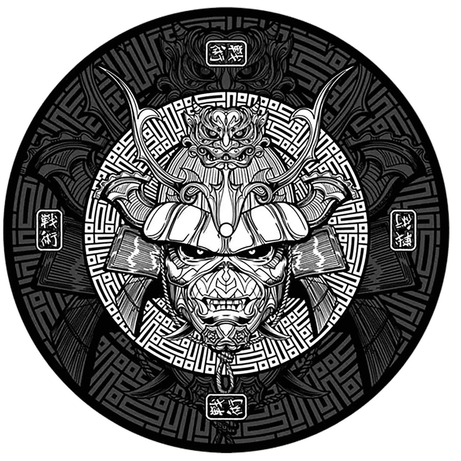 slipmat for vinyl records Iron Maiden 1 - Samourai