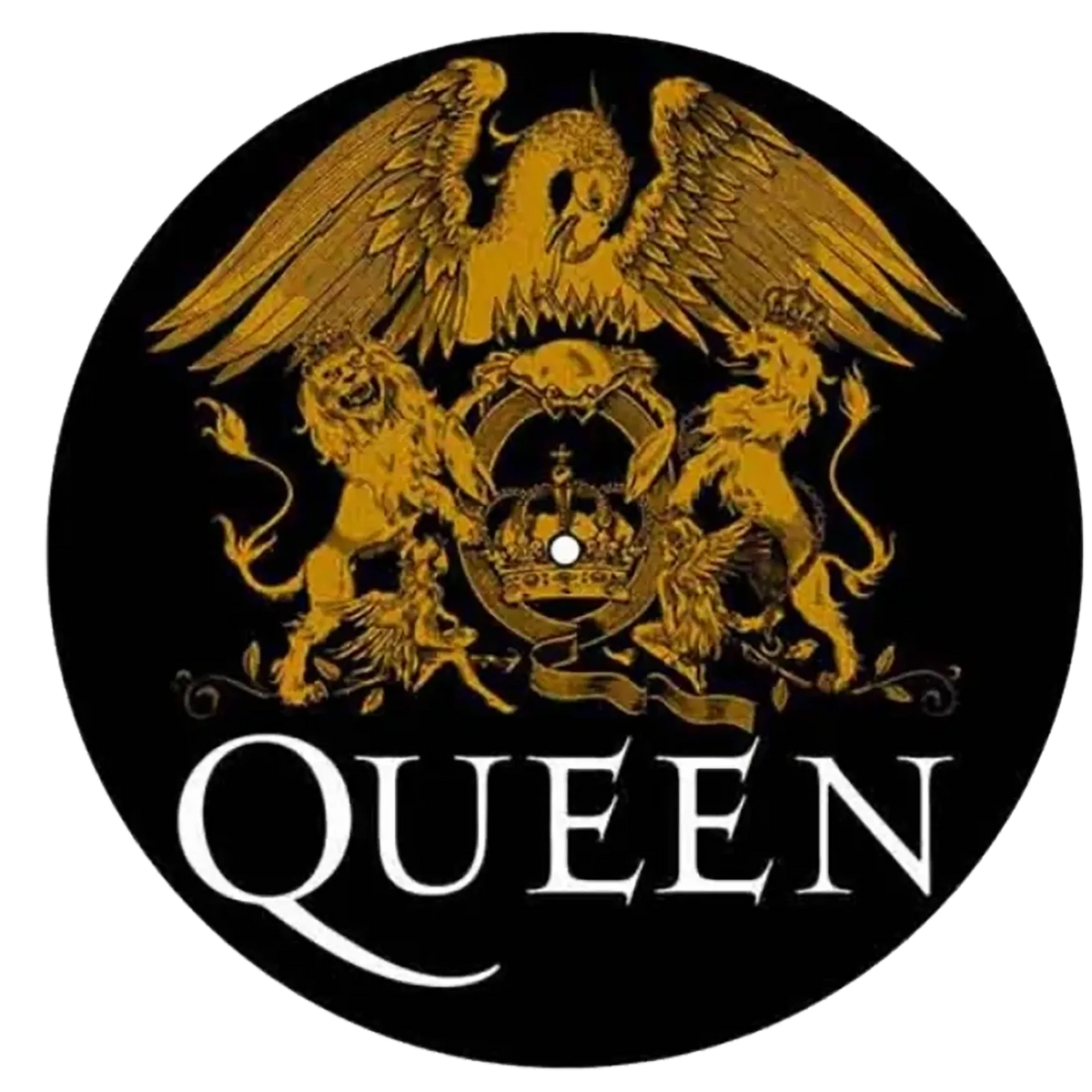 slipmat for vinyl records Queen 1 - Logo