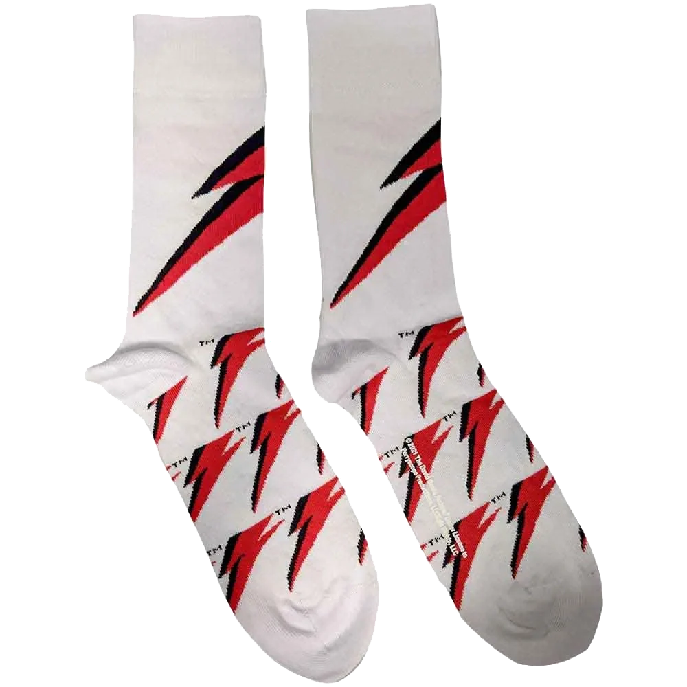 Chaussettes David Bowie - Flash (à plat côté gauche)