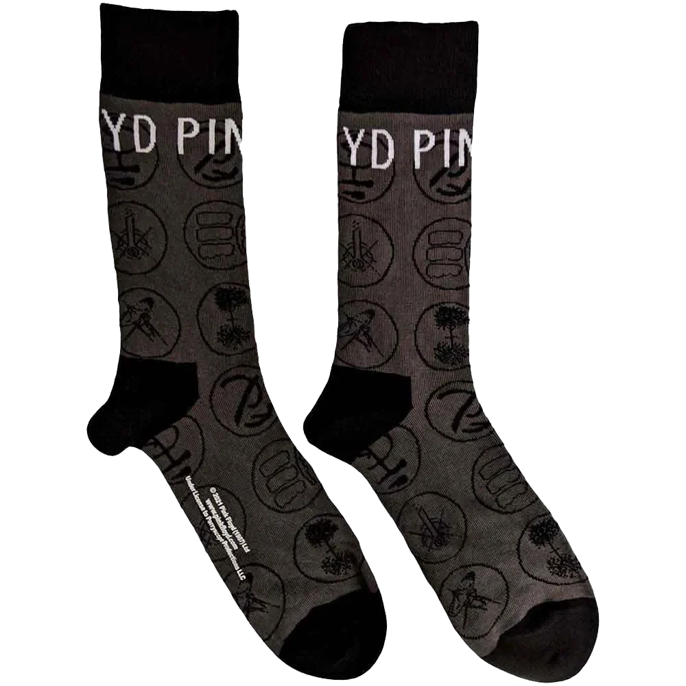 Chaussettes Pink Floyd (à plat côté droit)