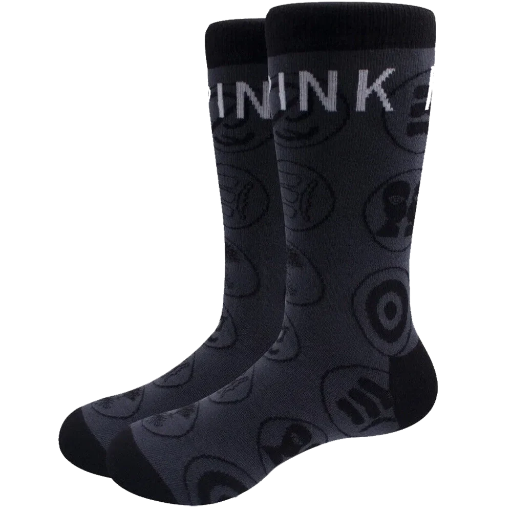 Chaussettes Pink Floyd (portées)