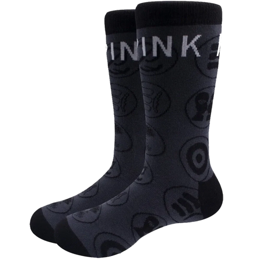 Chaussettes Pink Floyd (portées)