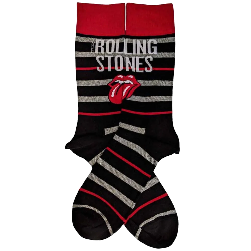Rolling Stones - Tongue Socks (flat crossed)