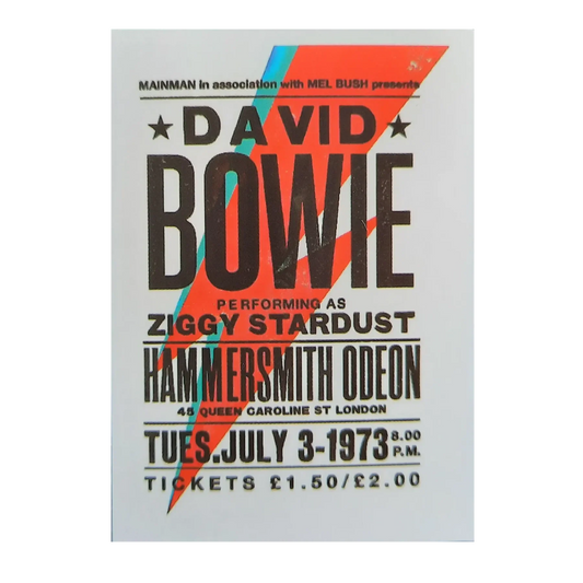 Autocollant David Bowie - Ziggy Stardust at Hammersmith Odeon