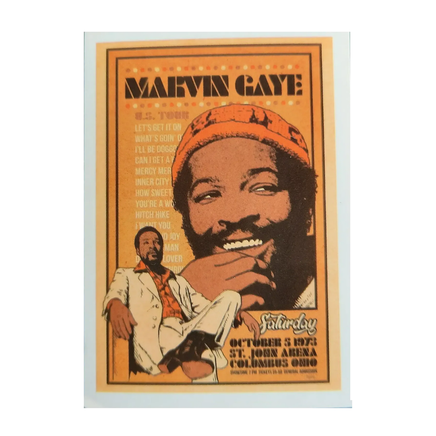 Autocollant Marvin Gaye