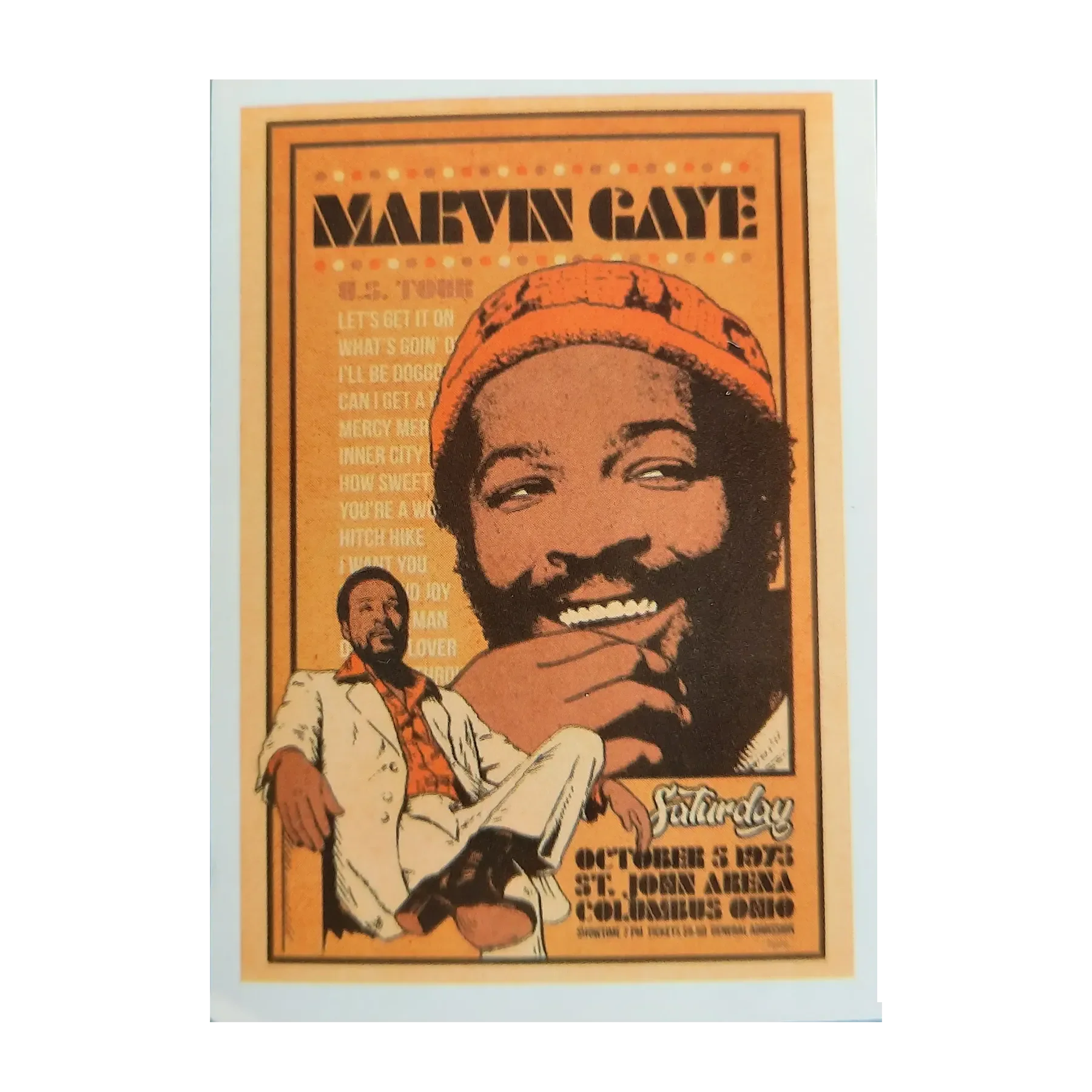 Autocollant Marvin Gaye