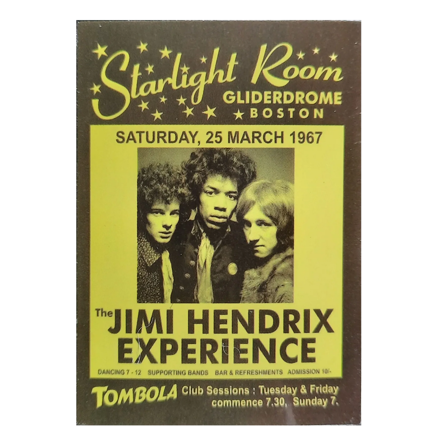 Autocollant Jimi Hendrix Experience at Gliderdrome