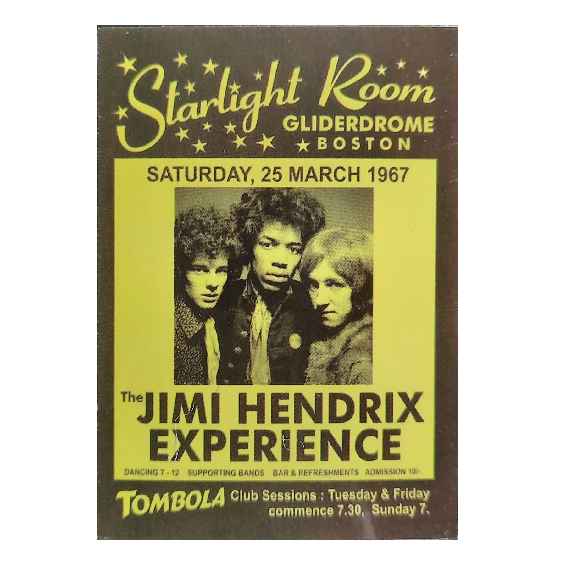 Autocollant Jimi Hendrix Experience at Gliderdrome