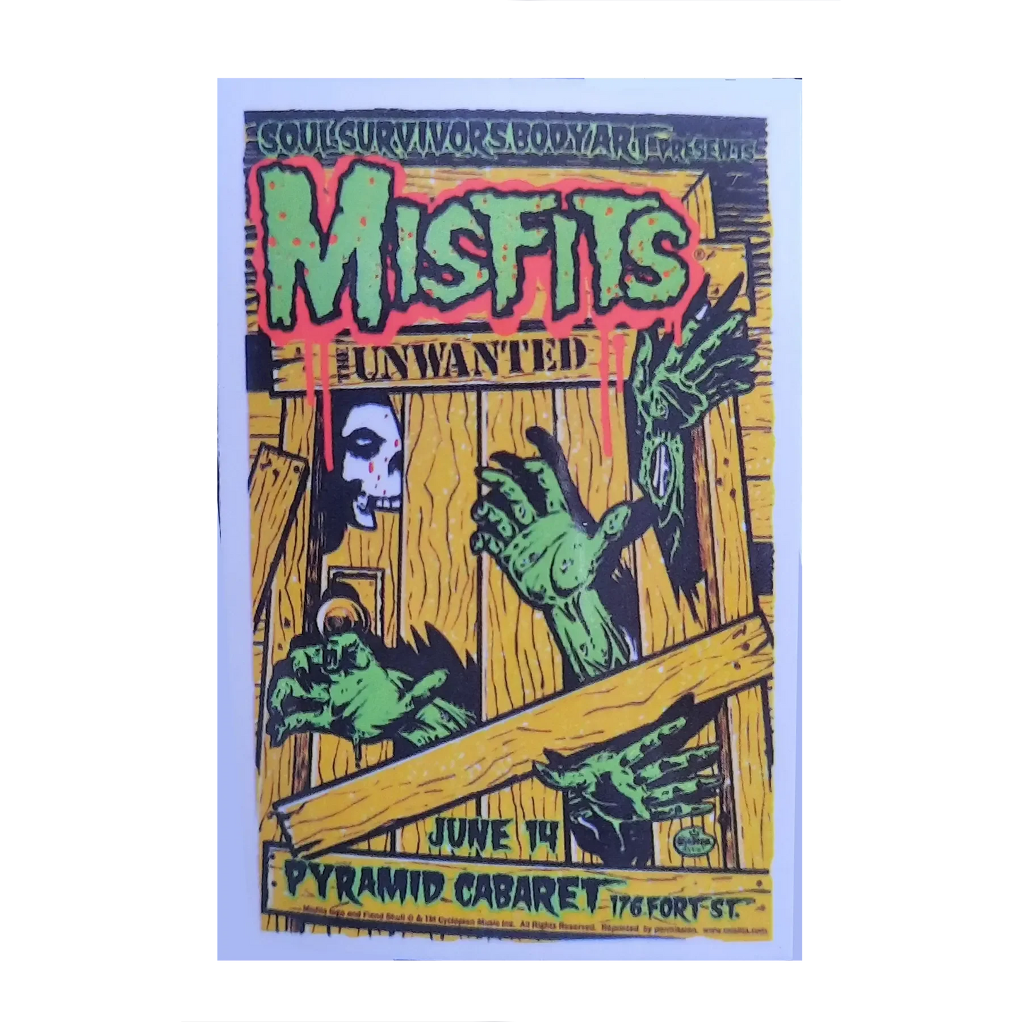 Autocollant Misfits - Unwanted Pyramid Cabaret