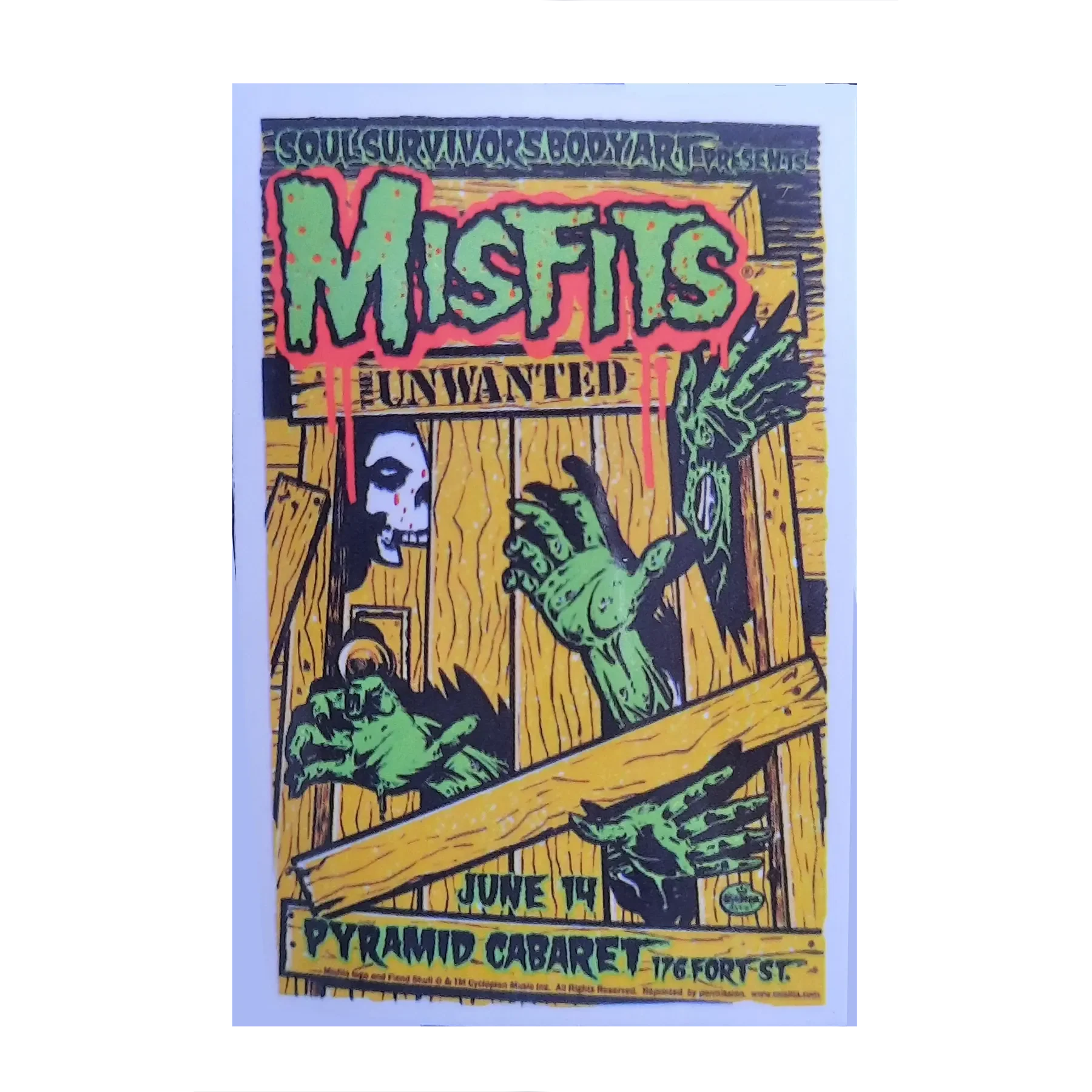 Autocollant Misfits - Unwanted Pyramid Cabaret