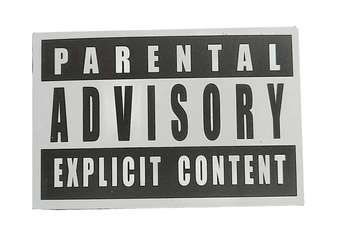 Sticker Parental Advisory Explicit Content