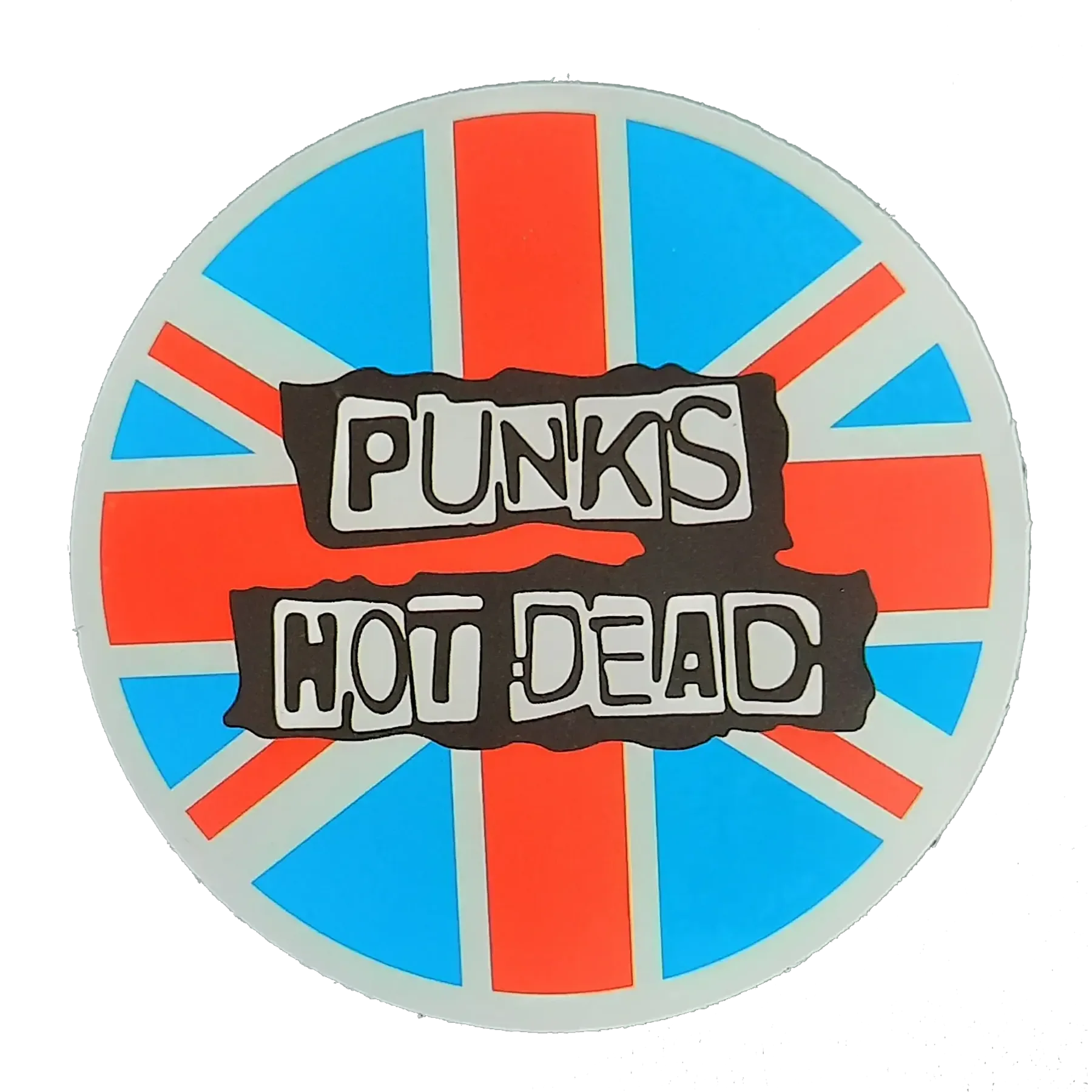 Autocollant Punks Not Dead rond