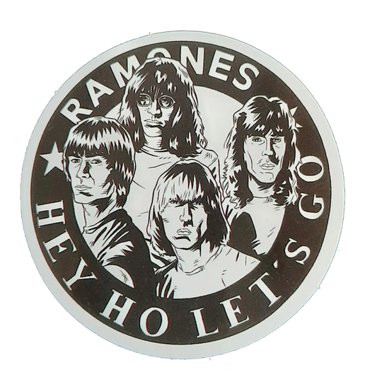 Autocollant Ramones - Hey Ho Let's go faces