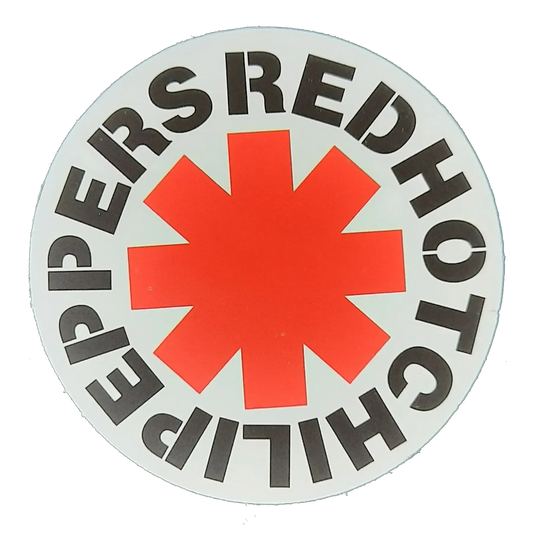 Autocollant Red Hot Chili Peppers - Cross white