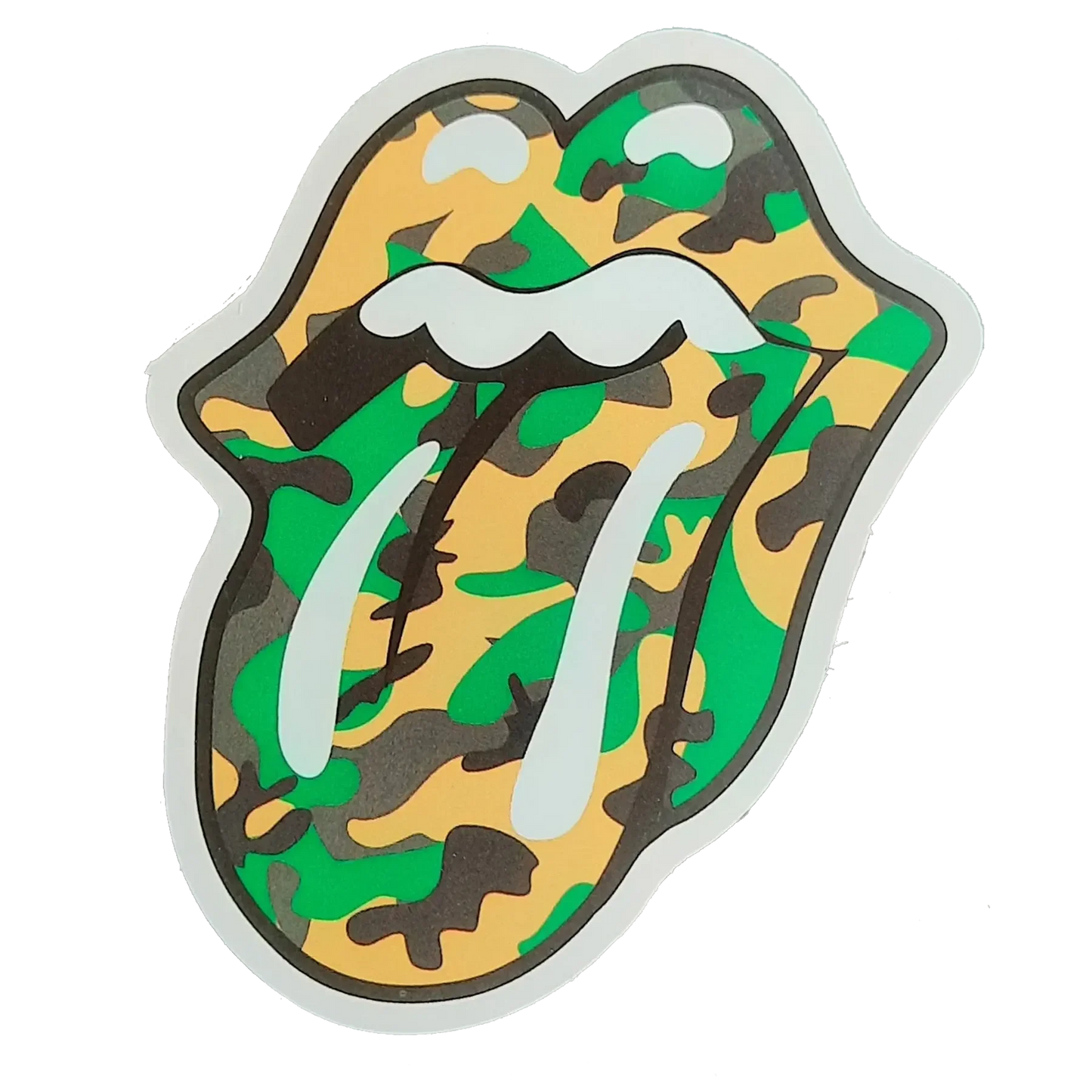 Sticker Rolling Stones - Langue Camouflage