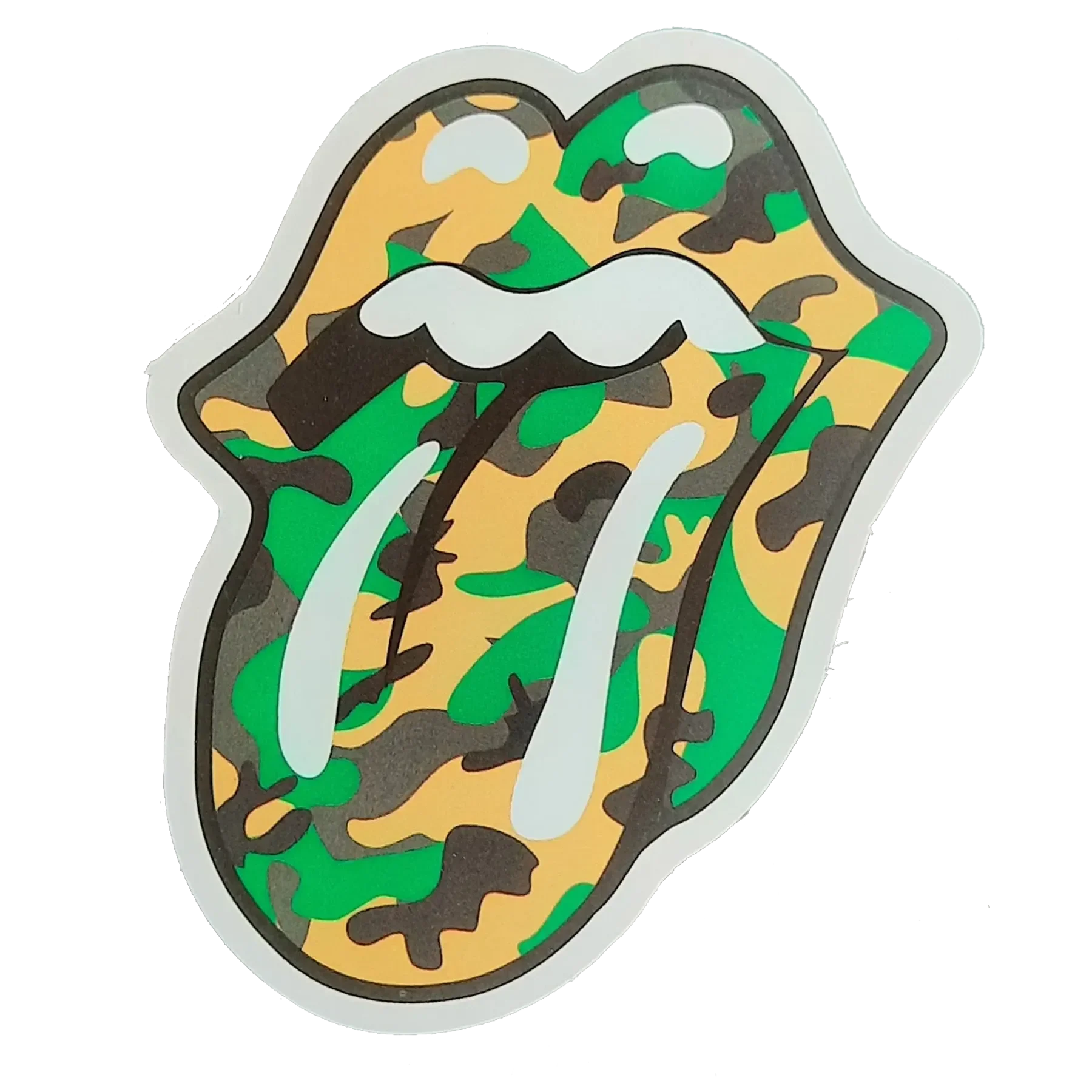 Sticker Rolling Stones - Langue Camouflage