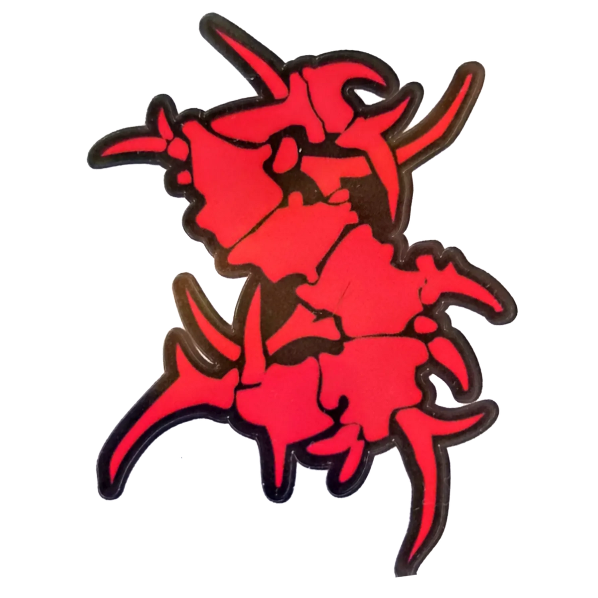 Sticker Sepultura Tribal S rouge et noir détouré 5 × 8 cm | Sepultura red and black Tribal S die-cut sticker 5 × 8 cm