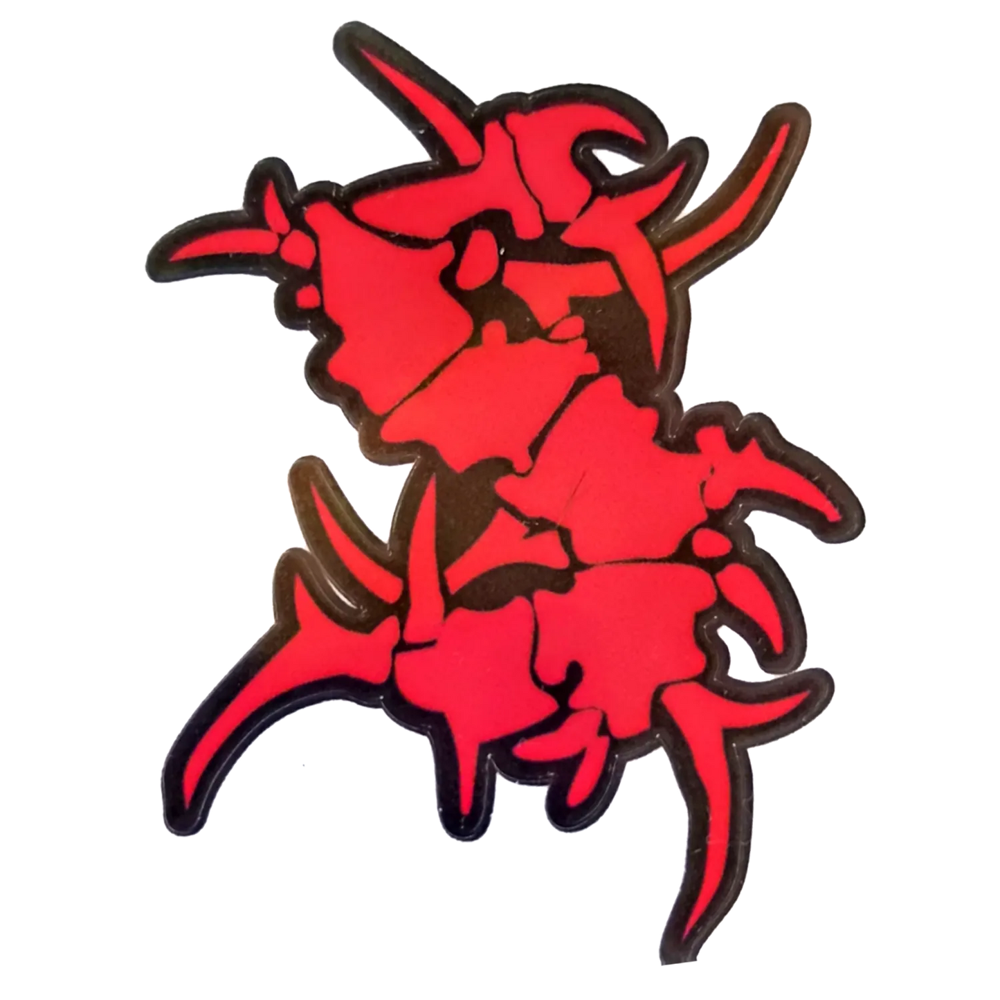 Sticker Sepultura Tribal S rouge et noir détouré 5 × 8 cm | Sepultura red and black Tribal S die-cut sticker 5 × 8 cm