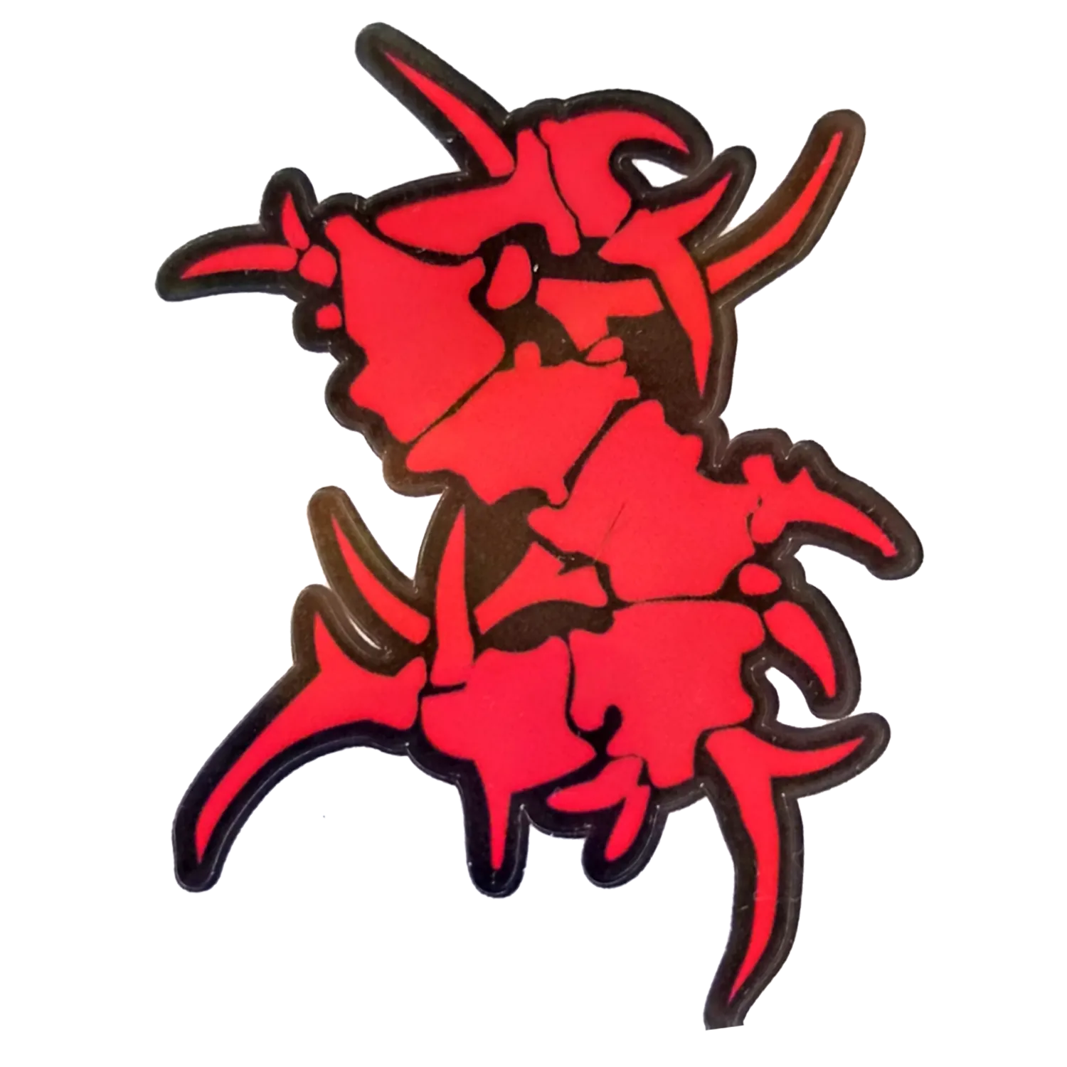 Sticker Sepultura Tribal S rouge et noir détouré 5 × 8 cm | Sepultura red and black Tribal S die-cut sticker 5 × 8 cm