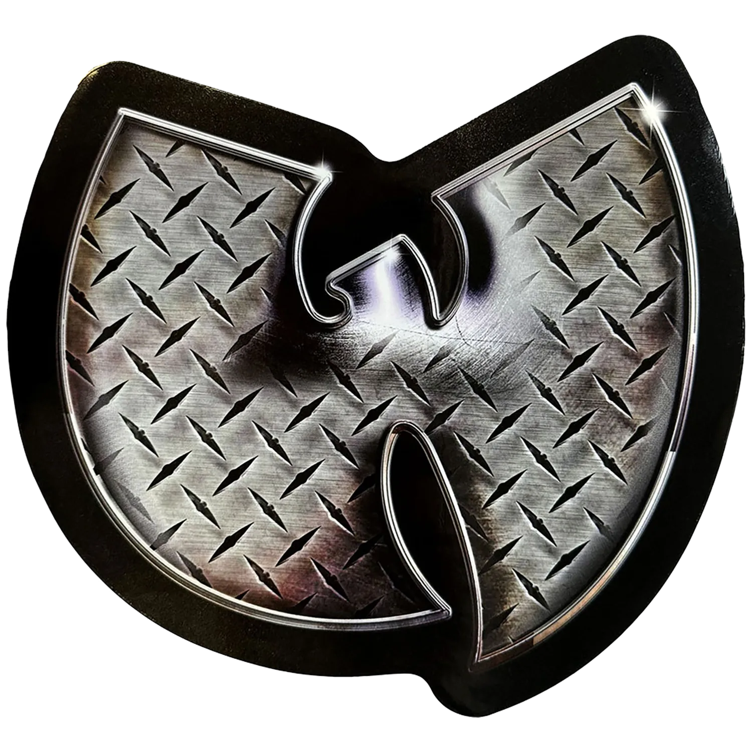 Logo Wu-Tang Clan effet métal avec inscription WU-TANG | Wu-Tang Clan metal-effect logo with WU-TANG lettering