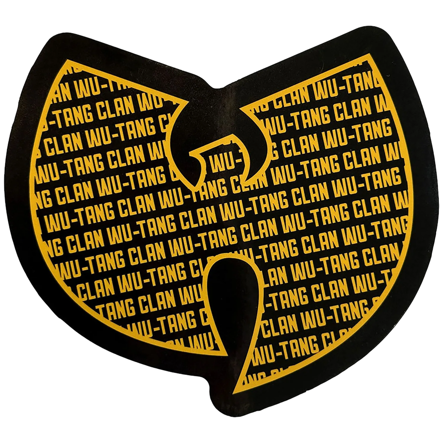 Logo Wu-Tang Clan composé de l'inscription répétée WU-TANG CLAN | Wu-Tang Clan logo filled with repeated WU-TANG CLAN lettering