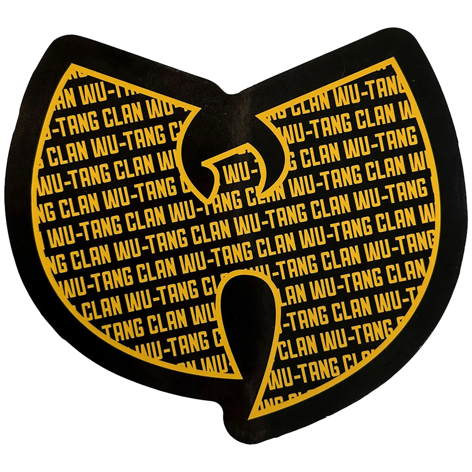 Logo Wu-Tang Clan composé de l'inscription répétée WU-TANG CLAN | Wu-Tang Clan logo filled with repeated WU-TANG CLAN lettering