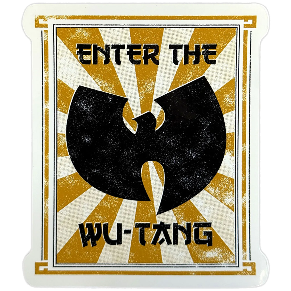 Sticker au style Affiche vintage Enter the Wu-Tang avec logo Wu-Tang Clan | Sticker Enter the Wu-Tang vintage poster artwork with Wu-Tang Clan logo