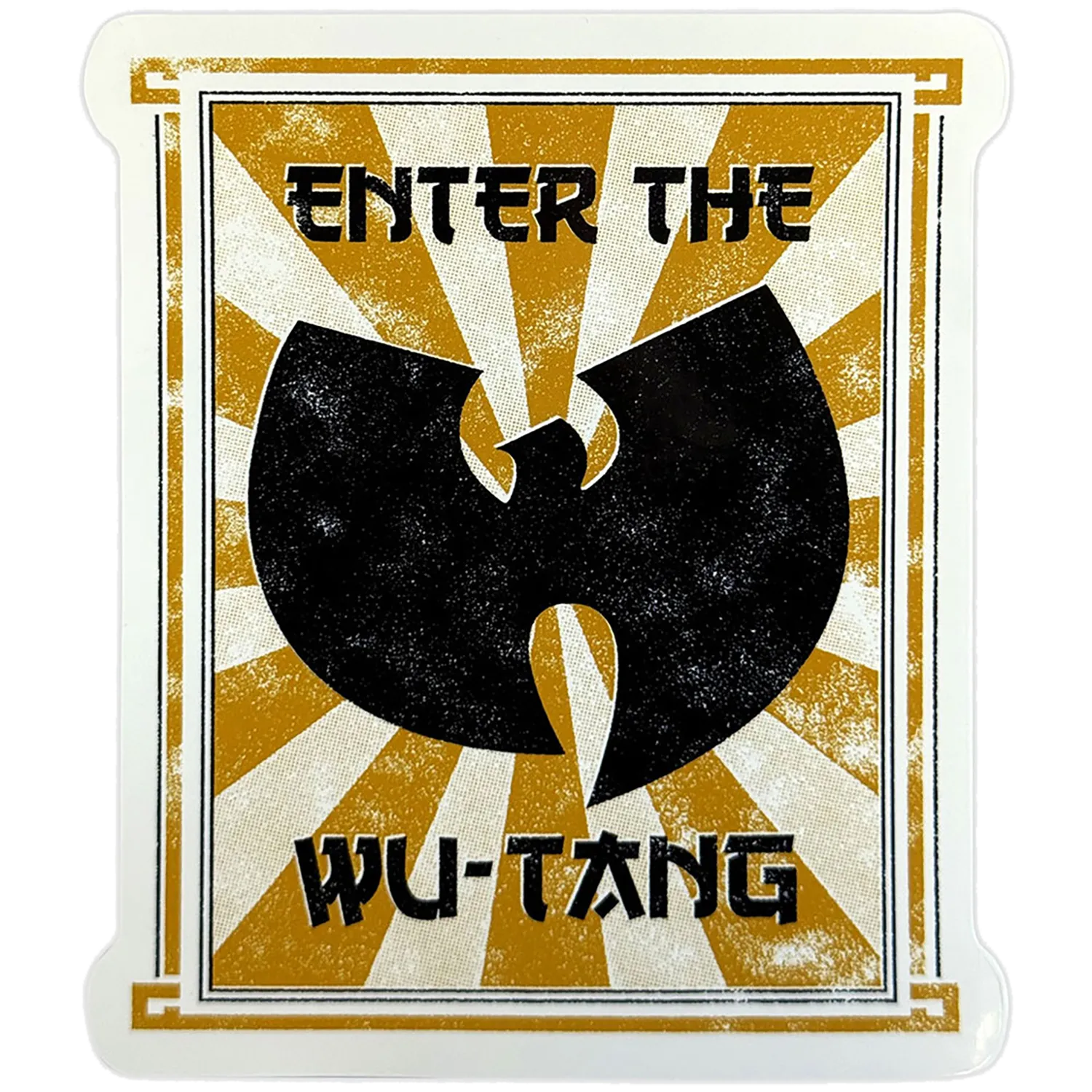 Sticker au style Affiche vintage Enter the Wu-Tang avec logo Wu-Tang Clan | Sticker Enter the Wu-Tang vintage poster artwork with Wu-Tang Clan logo