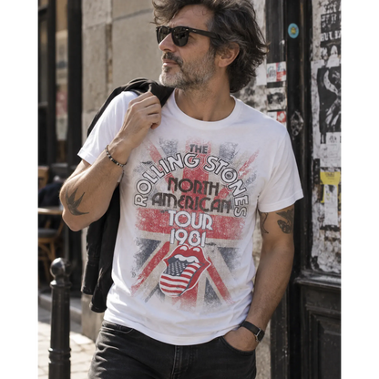 T-shirt Rolling Stones porté en toute décontraction | Rolling Stones T-shirt worn on a smooth attitude