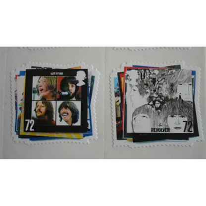 Planche de 30 timbres Beatles - Let it be/Revolver