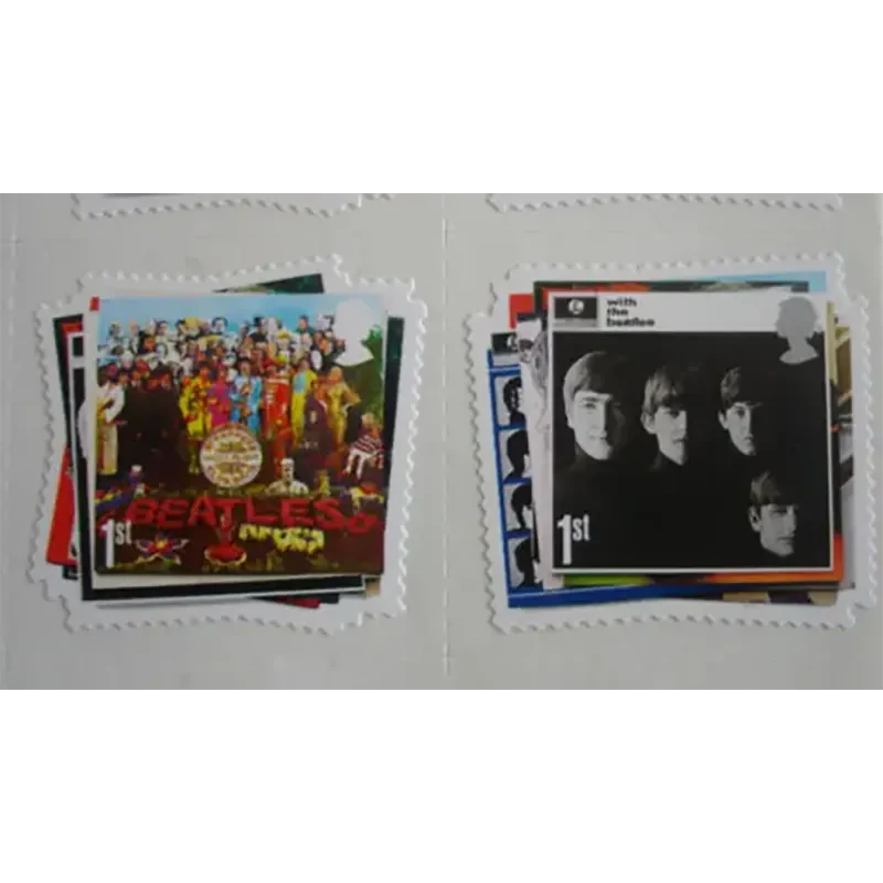 Planche de 30 timbres Beatles - Sgt Pepper/Fab four