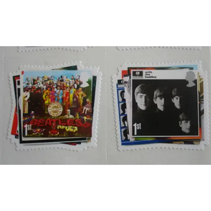 Planche de 30 timbres Beatles - Sgt Pepper/Fab four