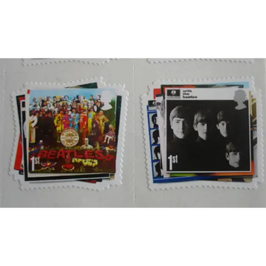 Planche de 30 timbres Beatles - Sgt Pepper/Fab four