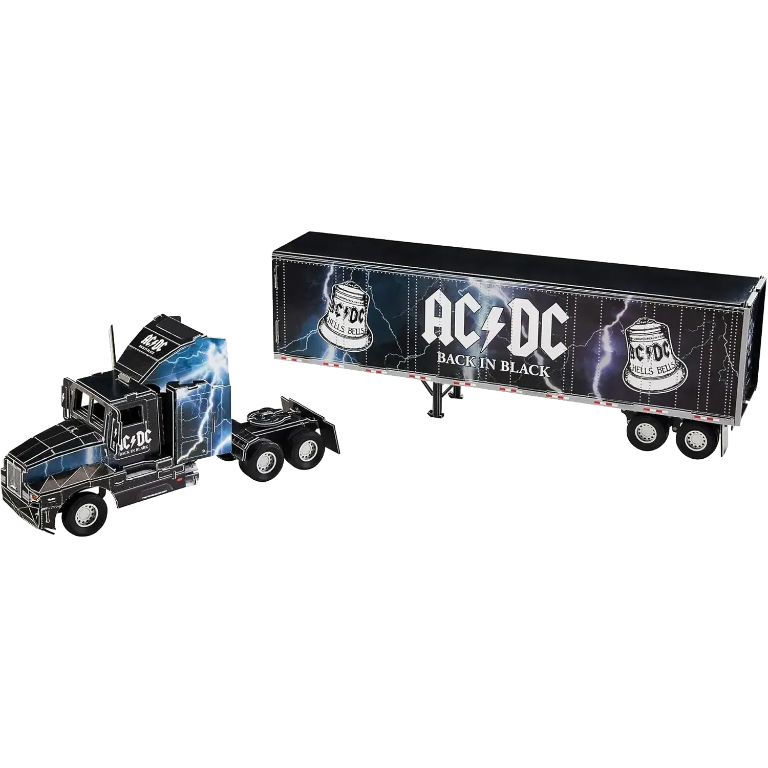 Puzzle 3D AC/DC avec boîte et modèle terminé – format tour truck officiel