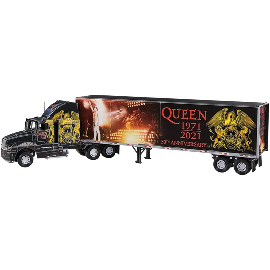 Modèle monté du puzzle 3D Queen Tour Truck – camion de tournée décoré pour le 50e anniversaire du groupe