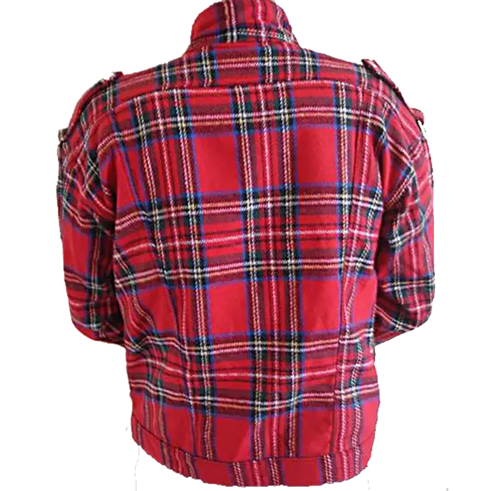 Veste écossaise tartan vue de dos | Scottish tartan jacket back view