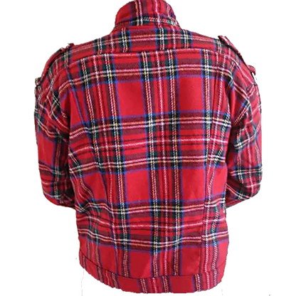 Veste écossaise tartan vue de dos | Scottish tartan jacket back view