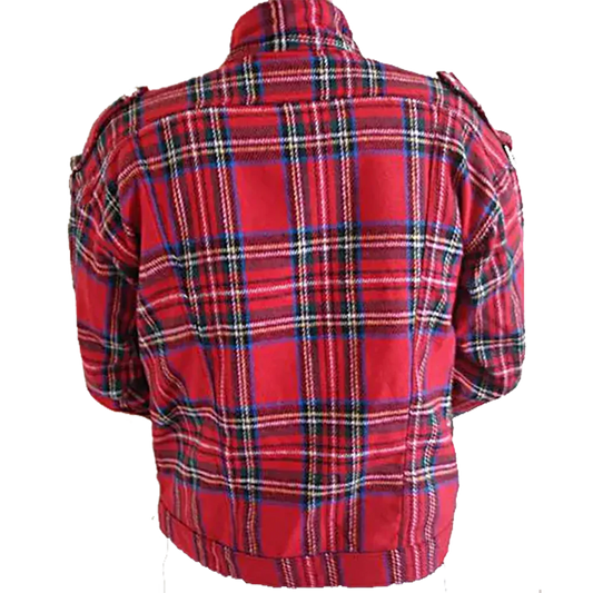 Veste écossaise tartan vue de dos | Scottish tartan jacket back view